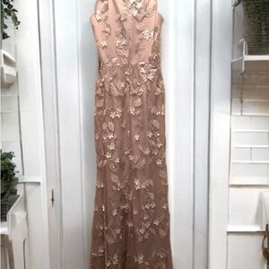NWT Eliza J Women's Sleeveless Halter Neck Flower Detail Gown. Size 10